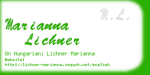 marianna lichner business card